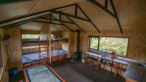 Inside hut